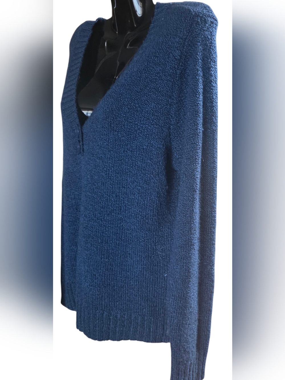 St Johns Bay Blue V Neck Sweater